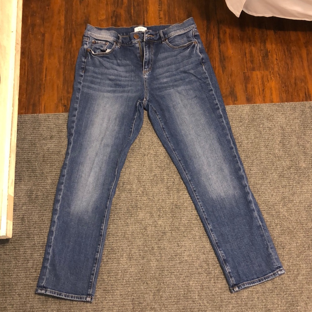 High rise girlfriend jeans